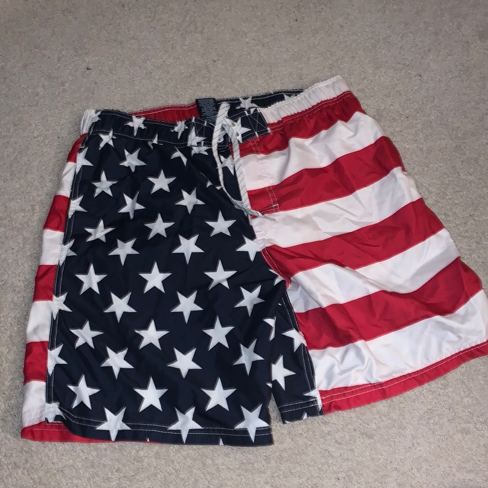 American Flag Swim Shorts